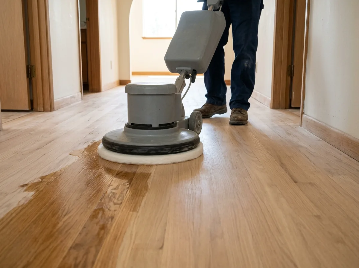 Matte oiled white oak floor with the oil being buffed into the grain